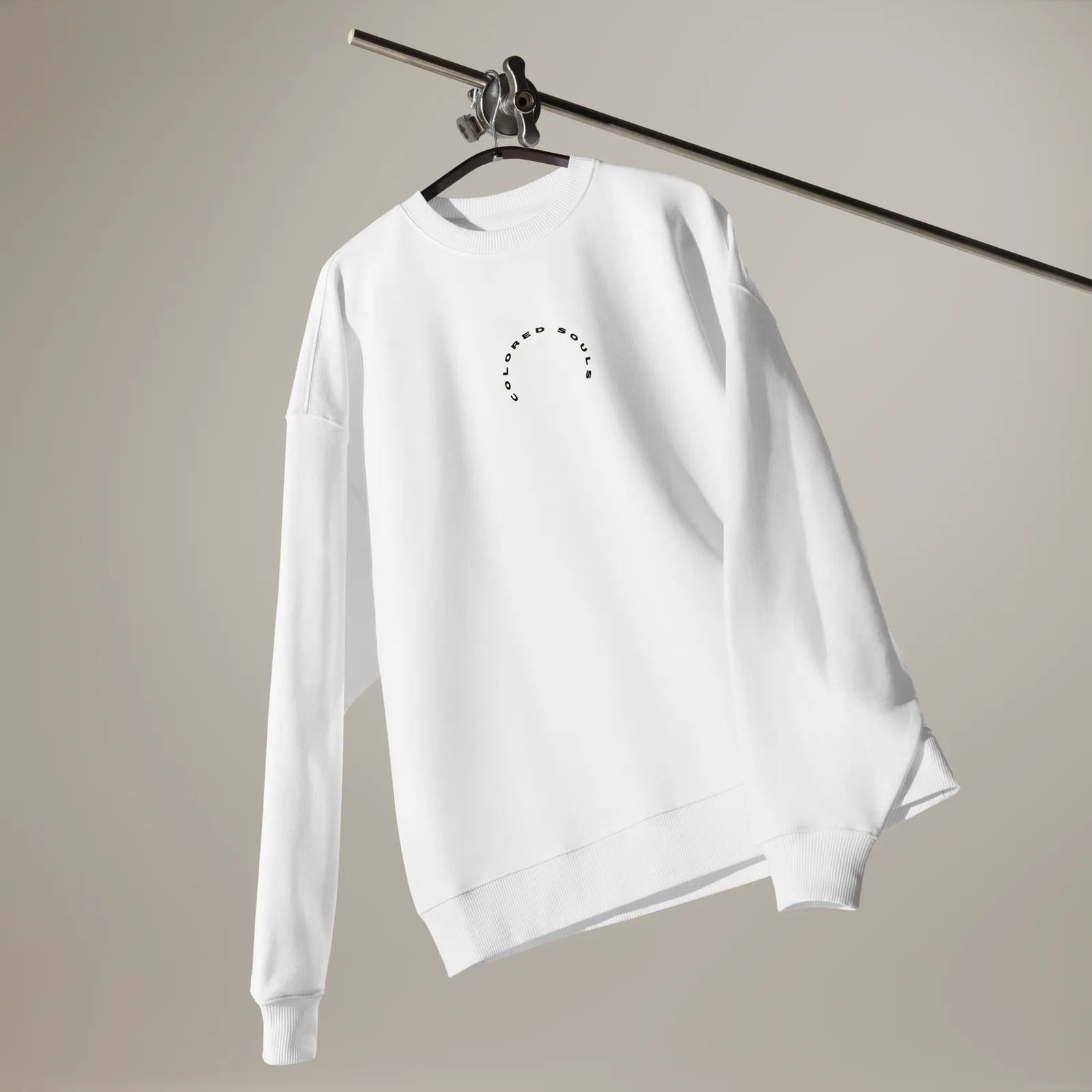 Colored Souls crewneck sweatshirt op hanger